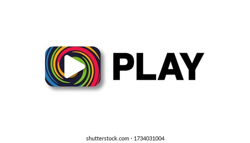 
Botón Reproducir un icono de vídeo, símbolo de logotipo.