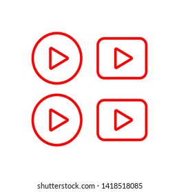 Play Button Video Icon Vector Design Illustration
