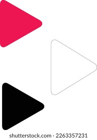Botón de reproducción para vídeo y música en diferentes colores