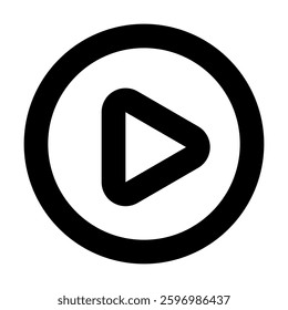 Play button. Video sign icon. Graphics isolated on transparent background. Vector illustration.