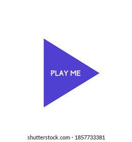 Play button with violet color