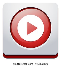 Play button web icon