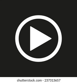 Play button web icon 