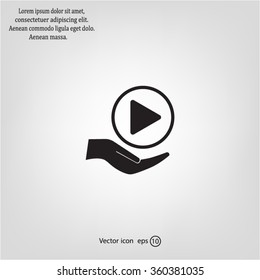 Play button web icon