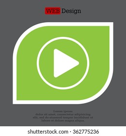 Play button web icon
