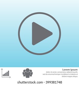 Play button web icon
