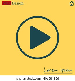 Play button web icon