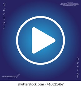 Play button web icon