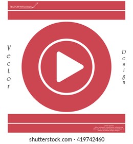 Play button web icon