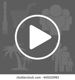 Play button web icon