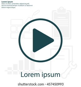 Play button web icon