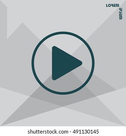 Play button web icon