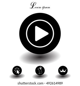 Play button web icon