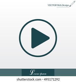 Play button web icon