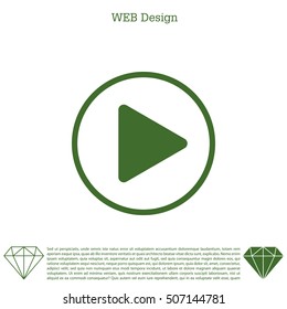 Play button web icon