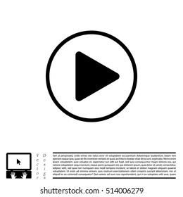 Play button web icon