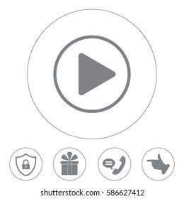 Play button web icon