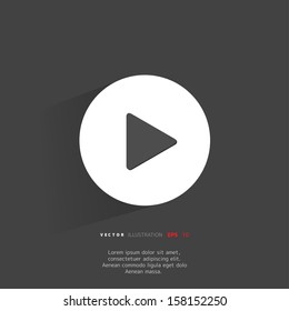 Play button web icon, flat design - Shutterstock ID 158152250