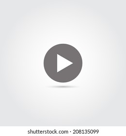 Play button web icon - Vector
