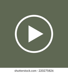Play button web icon - Vector