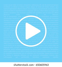 Play button web icon. vector illustration