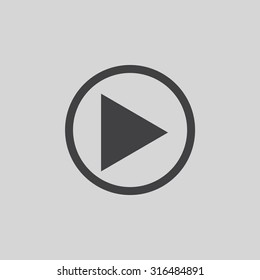 Play button web vector icon