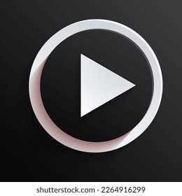 play button. Website icon symbol