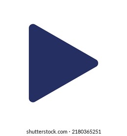 Play button white black glyph ui icon. Start file playing. Media player. User interface design. Silhouette symbol on white space. Solid pictogram for web, mobile. Isolated vector illustration
