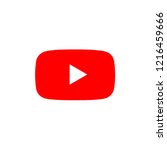 play button youtub, you tube video icon, logo symbol red banner, flat  vector, social media sign, mobile app, web video mark vector 