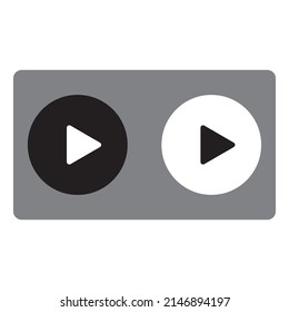 Play buttons icons in abstract style. Video player. Vector illustration. stock image. 