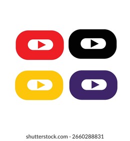 ilustração de botões play para web vetor design