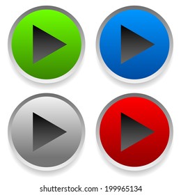 Play buttons, right arrow set