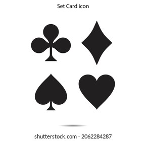 Juego de iconos de la tarjeta de reproducción ilustración vectorial gráfico en segundo plano