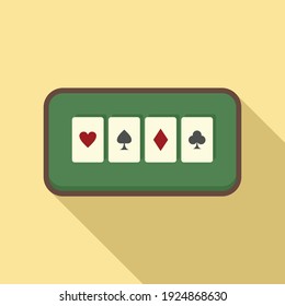 Play cards icon. Flat illustration of play cards vector icon for web design