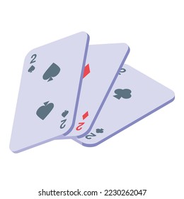 Play cards icon isometric vector. Card poker. Ace deck