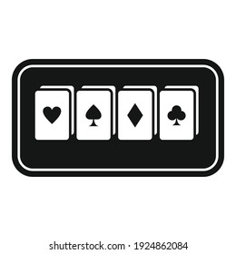 Play cards icon. Simple illustration of play cards vector icon for web design isolated on white background