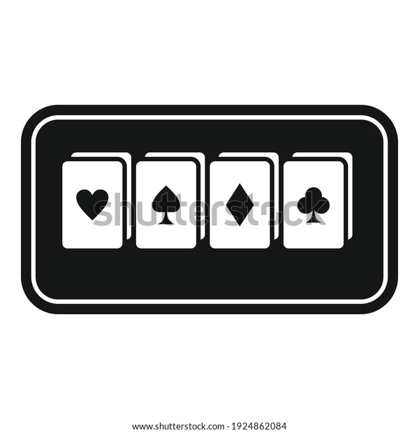 Play cards icon.\
Simple illustration of play cards vector icon for web design\
isolated on white\
background