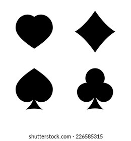 Play Cards Signs Vector Icon Stock Vector (Royalty Free) 226585315