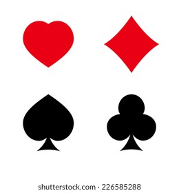 Play card's signs vector-icon