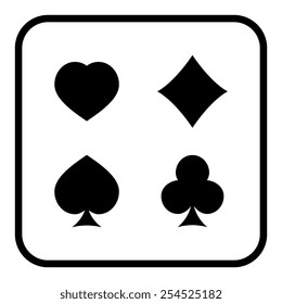 Play card's signs vector-icon 