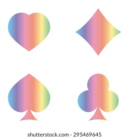 Play card's signs vector-icon 