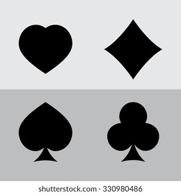Play card's signs vector-icon 