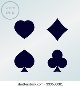 Play card's signs vector-icon