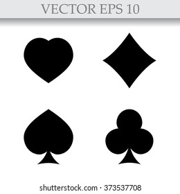 Play card's signs vector-icon 