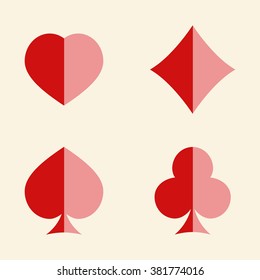 Play card's signs vector-icon 