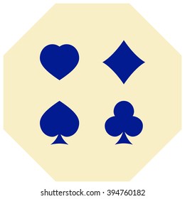Play card's signs vector-icon