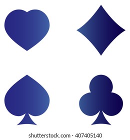 Play card's signs vector-icon 