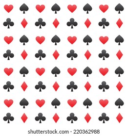 Play cards symbols vector seamless pattern