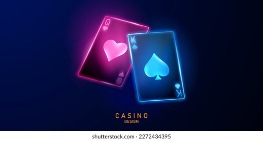 Play Cards Win Poker Hand Casino Chips Flying Real Tokens For Gambling Cash for roulette or poker vector illustration