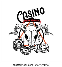 Play Casino Vector T-Shirt Design 
